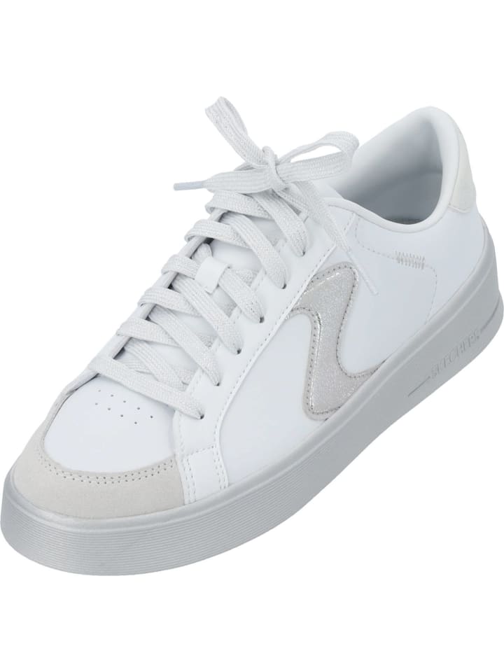 Элегантные туфли на шнуровке Skechers, цвет white/silver trim