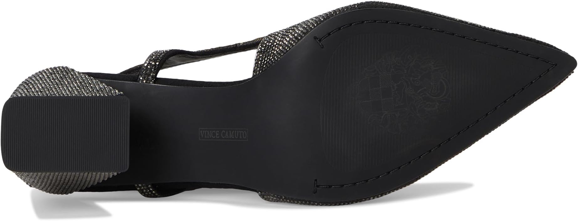 Туфли Vince Camuto Sindreea Rhinestone Block Heel Slingback Pump, цвет Anthracite — фото 3