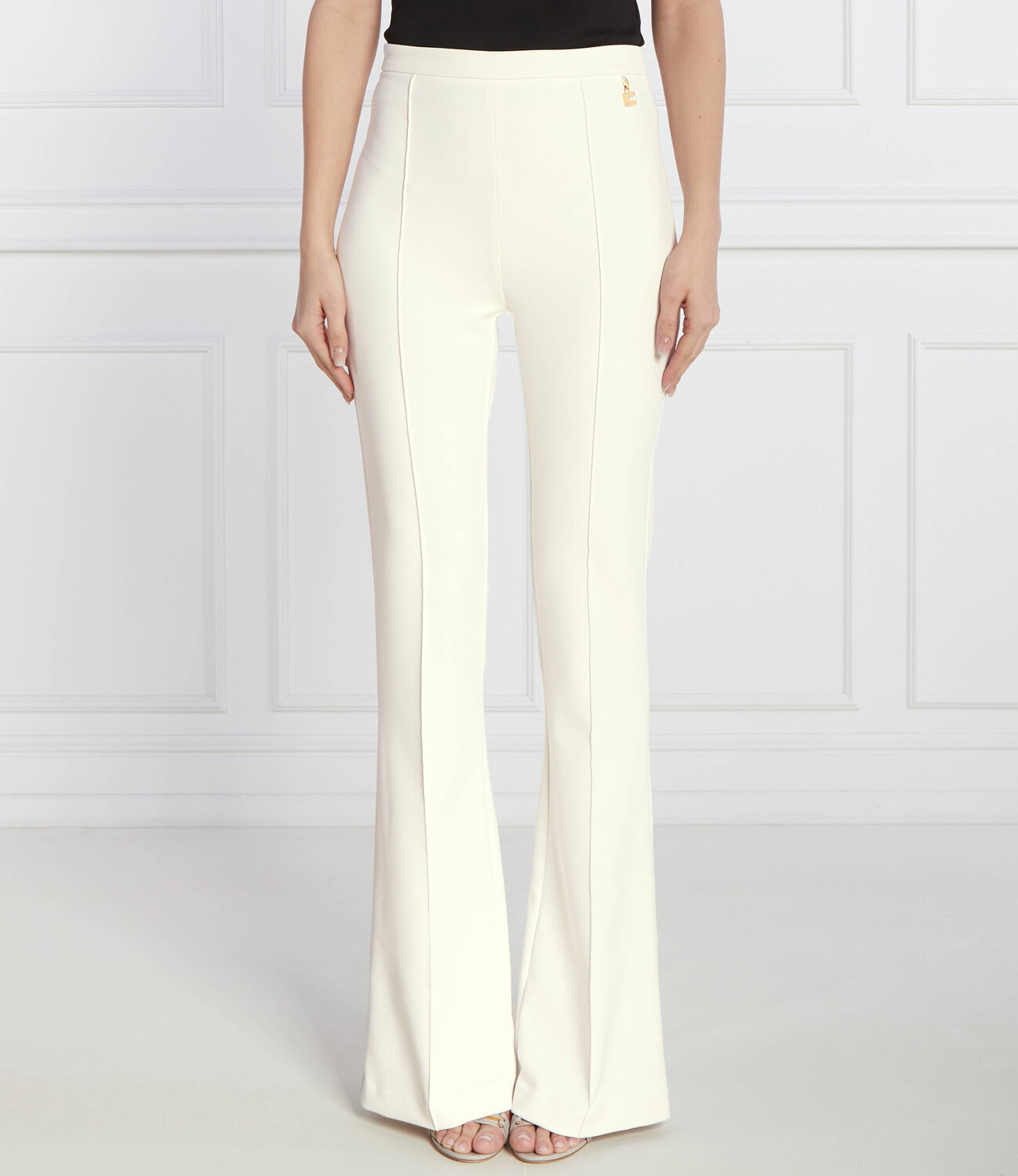 

Брюки Elisabetta Franchi Slim Fit, экрю