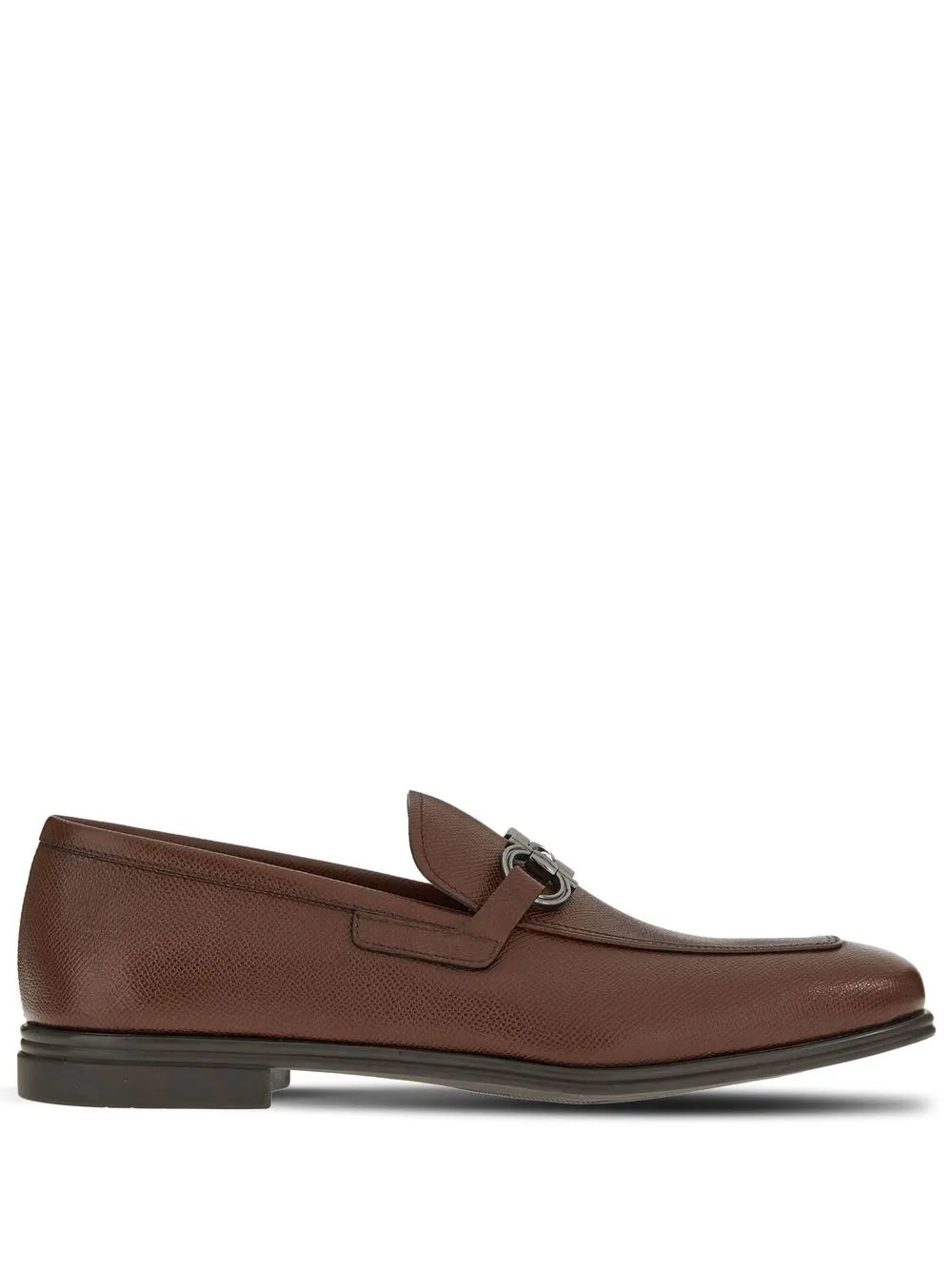 

Мокасины с декором Gancini Ferragamo, коричневый