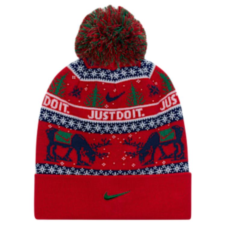 

Шапка «Пик зимней сказки» Nike, university красный/midnight синий/pine зеленый