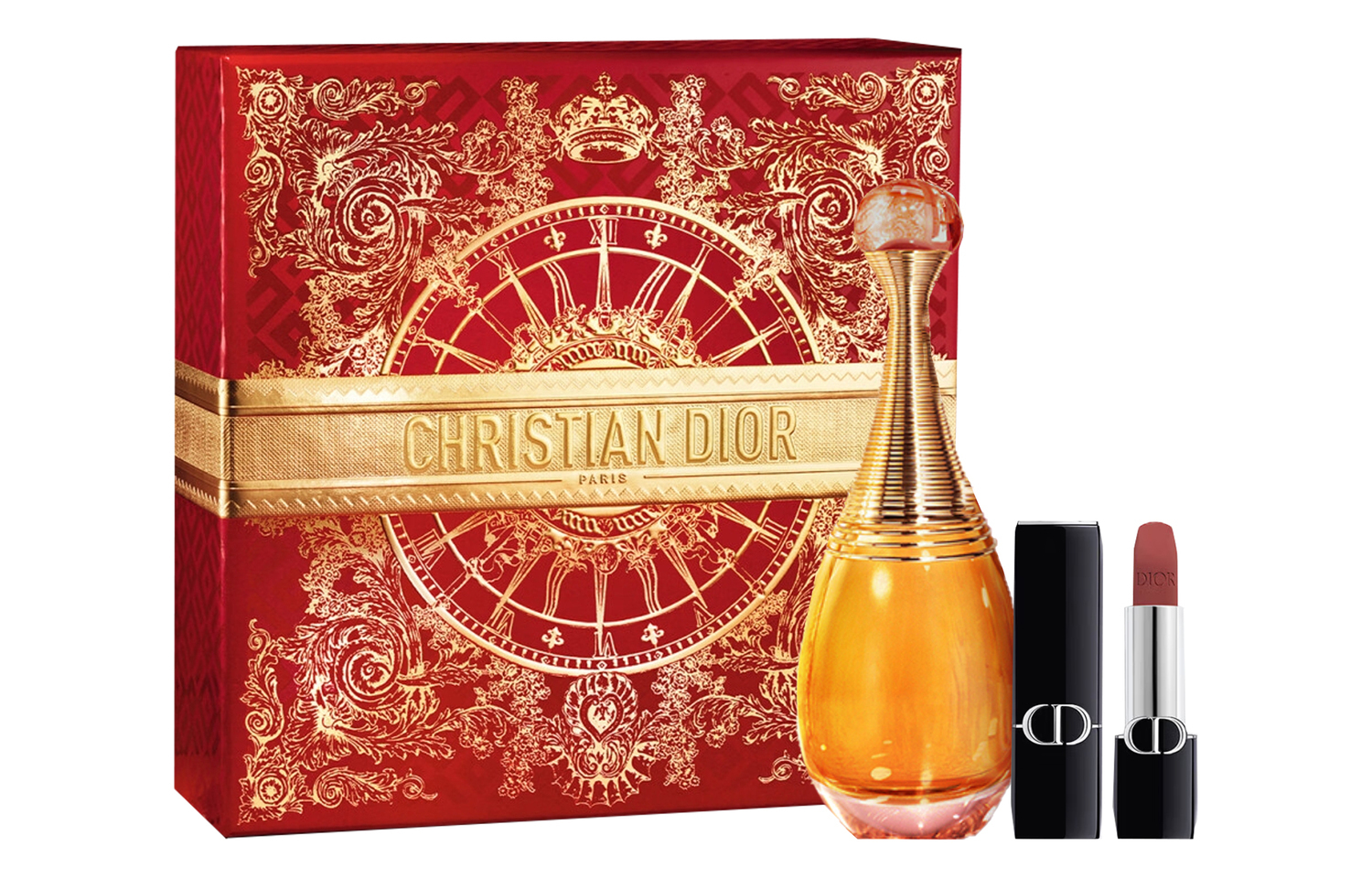 

DIOR Новогодний лимитированный набор Realme Women's Box Perfume Sets Eau De Parfum EDP Peach Rose 50мл+3,4г