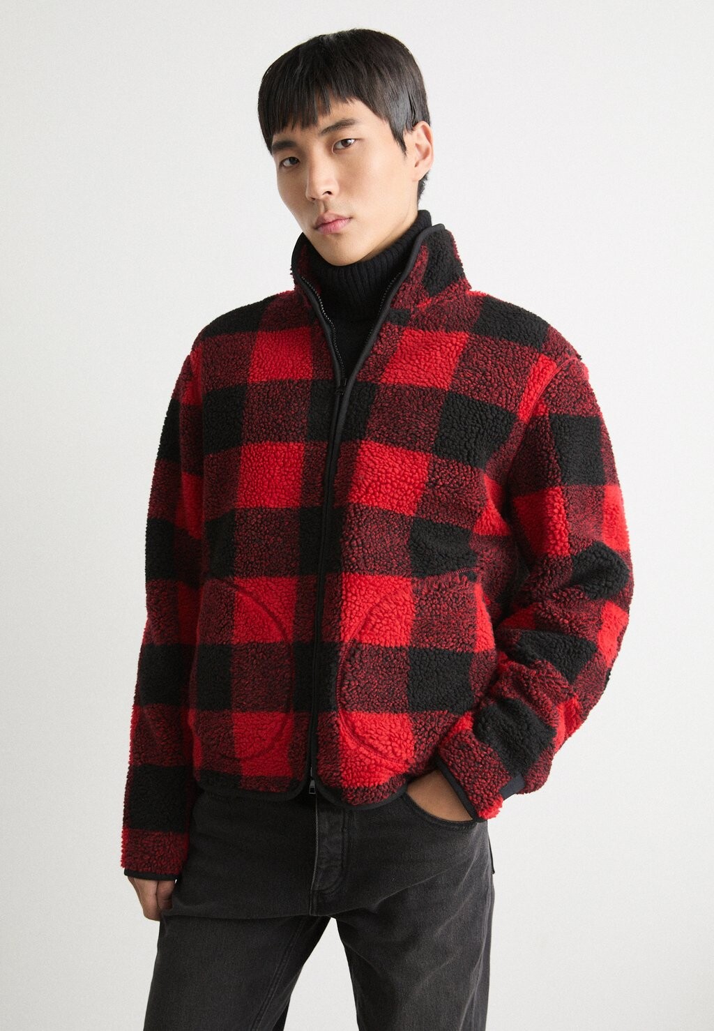 

Флисовая куртка CHECKED JACKET GANT, красный