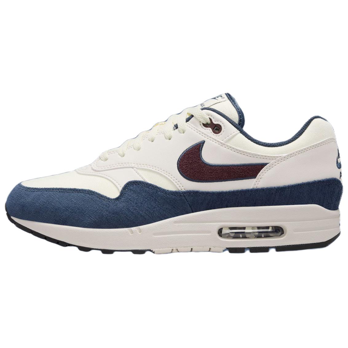 

Кроссовки Nike Air Max 1 Coconut Milk Burgundy Crush Navy, белый/синий