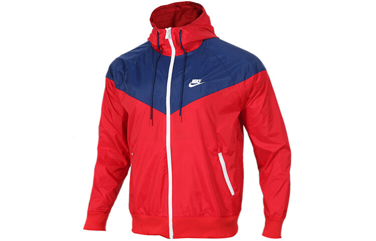 

Куртка мужская Vivd Red/Bliss Blue/Обувь белая Nike, красный/голубой/белый