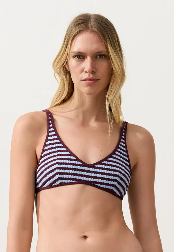 

Топ от бикини в полоску Oysho, Mustard Yellow, Желтый, Топ от бикини в полоску Oysho, Mustard Yellow