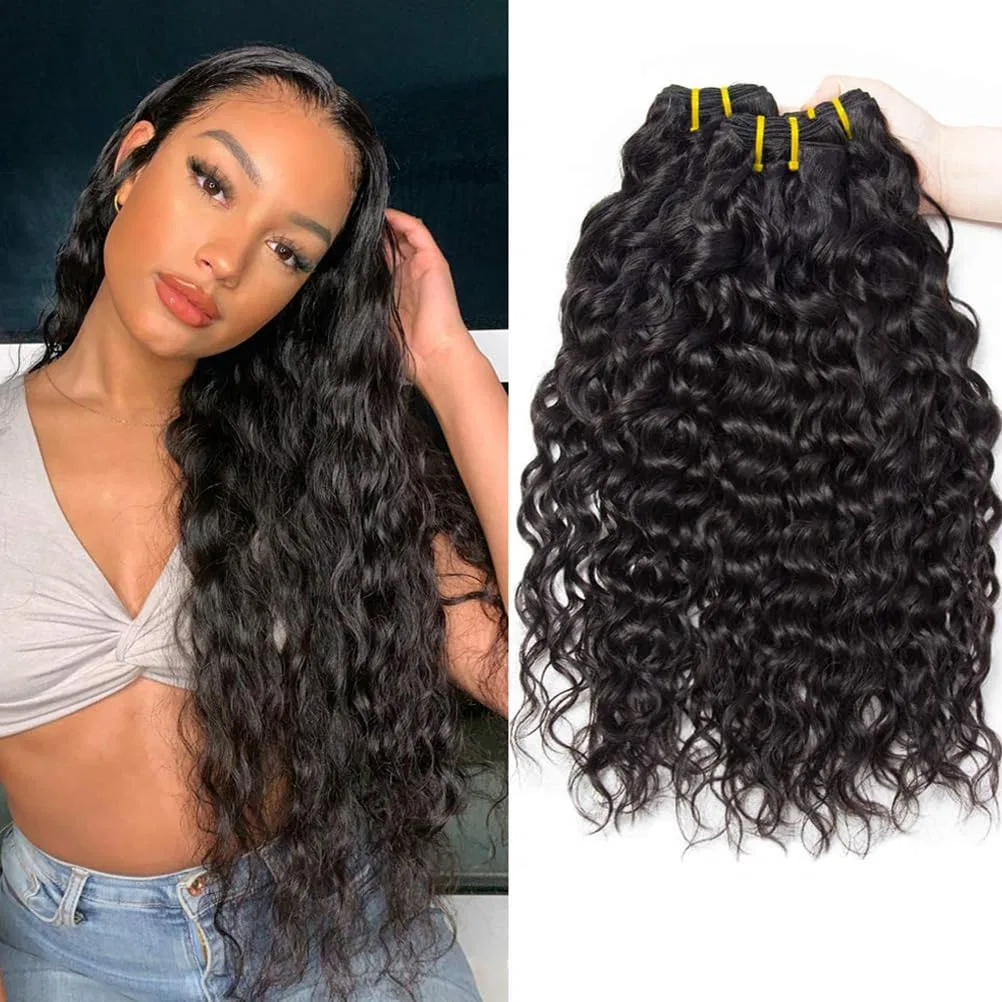 Натуральные волосы для наращивания PF Hair Brazilian Water Wave Lovfir, Natural Black