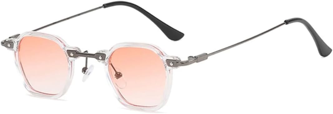 

Солнцезащитные очки с защитой UV400 | Компактная панк-оправа с металлическими дужками | Для женщин и мужчин, для занятий спортом на открытом воздухе и вождения DSVIGF, Clear Pink