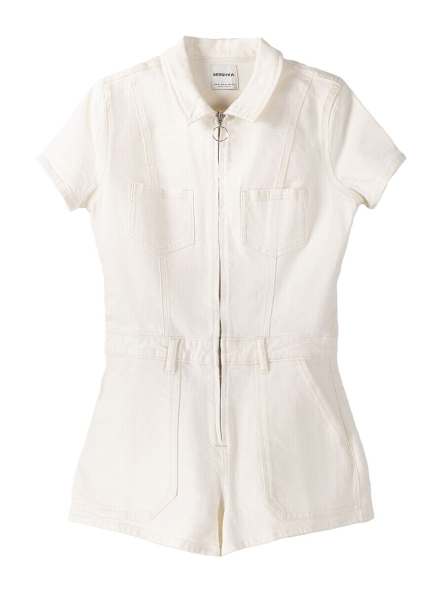

Комбинезон Bershka Jumpsuit, светло-бежевый