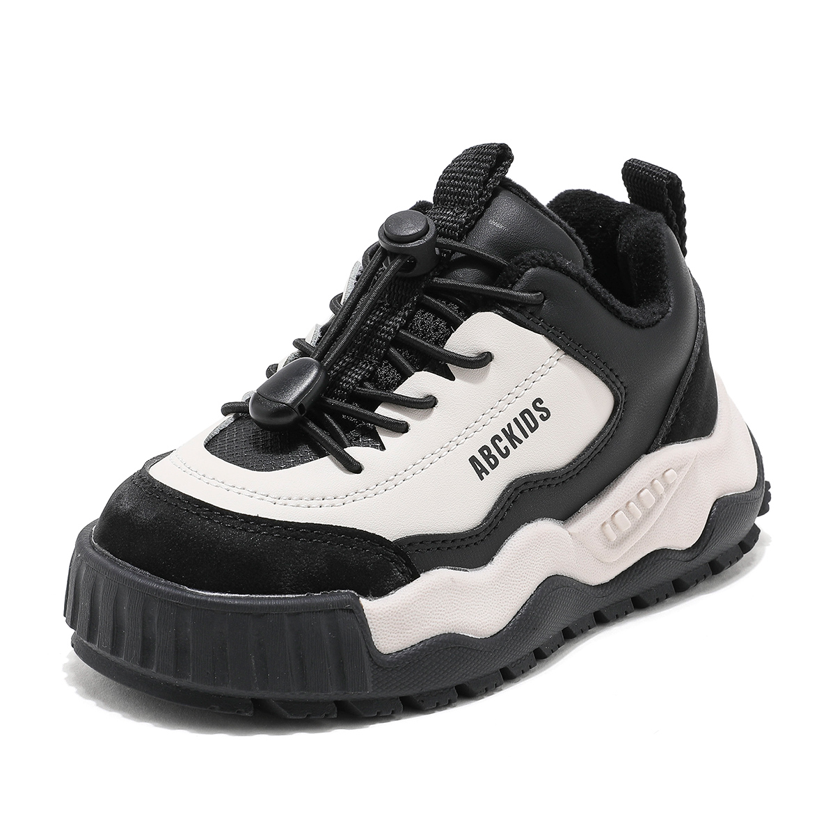 

ABC KIDS Нескользящие, легкие, амортизирующие, теплые, детские кроссовки для повседневной носки, черные/бежевые