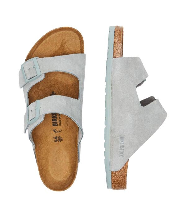 Тапочки кожаные Birkenstock Arizona Eva, зеленый — фото 4