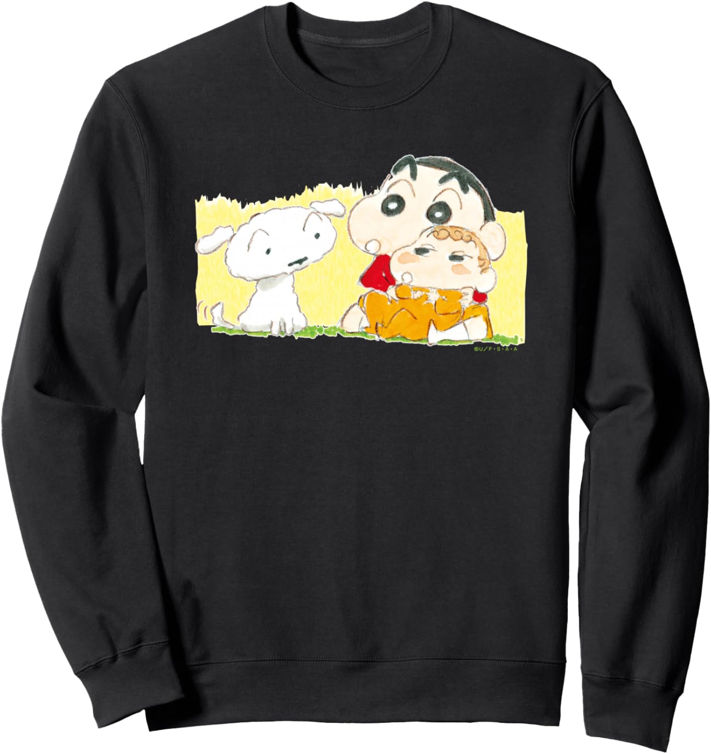 

Толстовка Crayon Shin-chan Обнимающий подсолнух Shin-chan Crayon Shinchan, черный