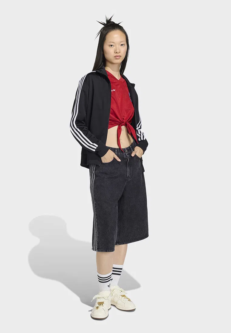 Джинсовые шорты, деним, Firebird Adidas, черный — фото 4