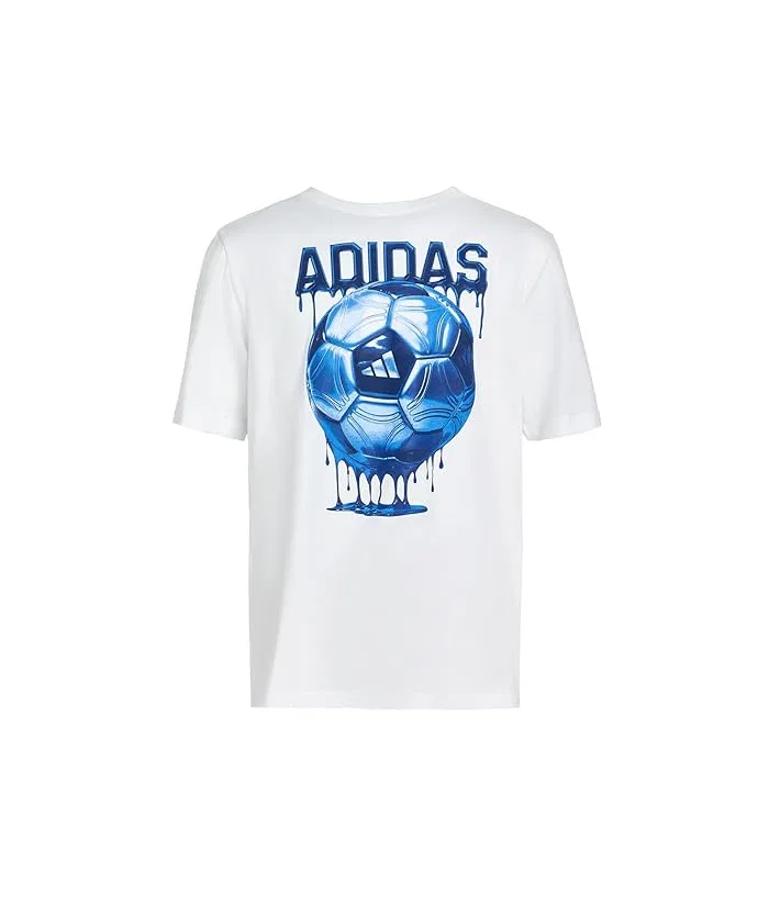 Футболка Adidas Kids Soccer Drip Tee, White/Blue