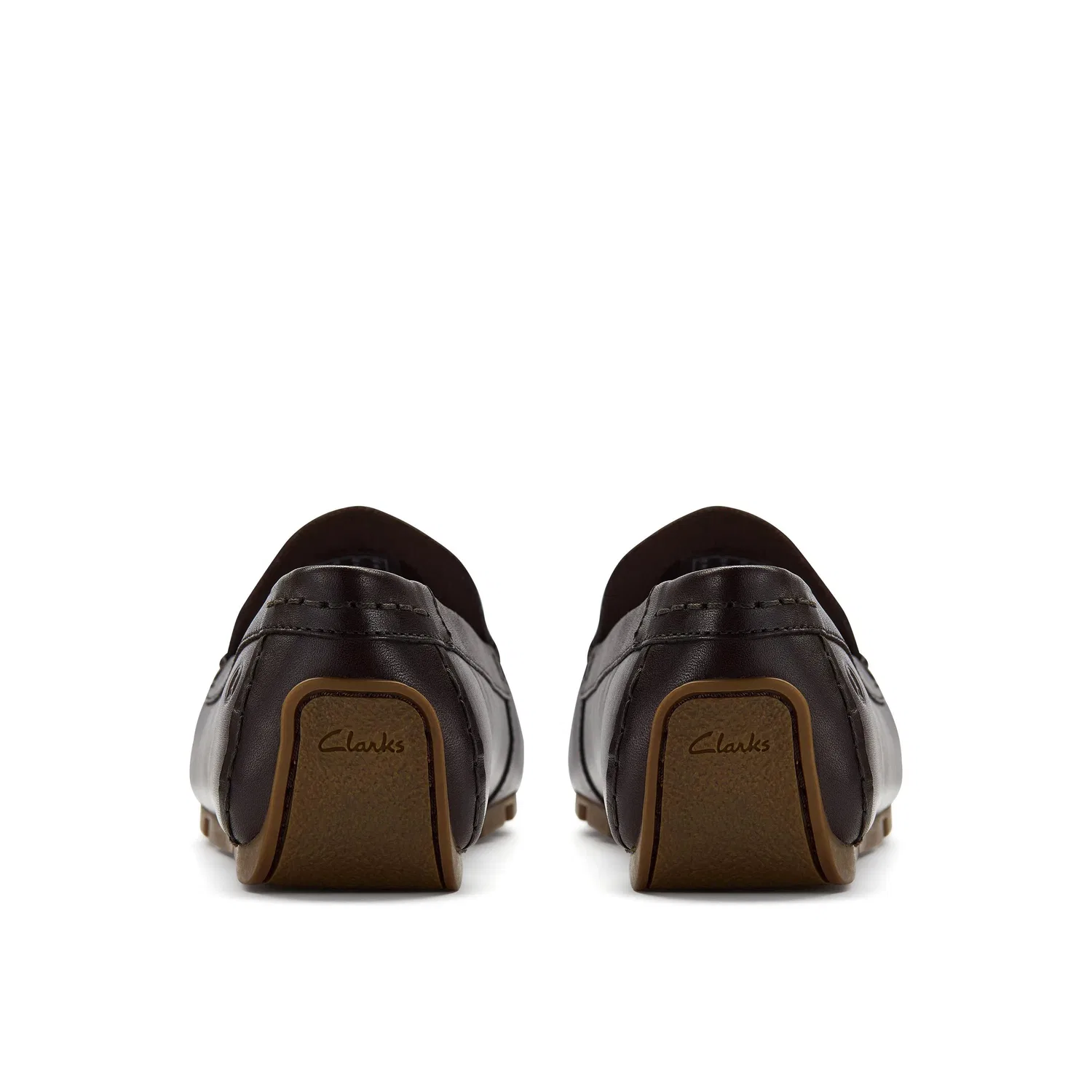 Мужские лоферы из темно-коричневой кожи Clarks, коричневый — фото 4