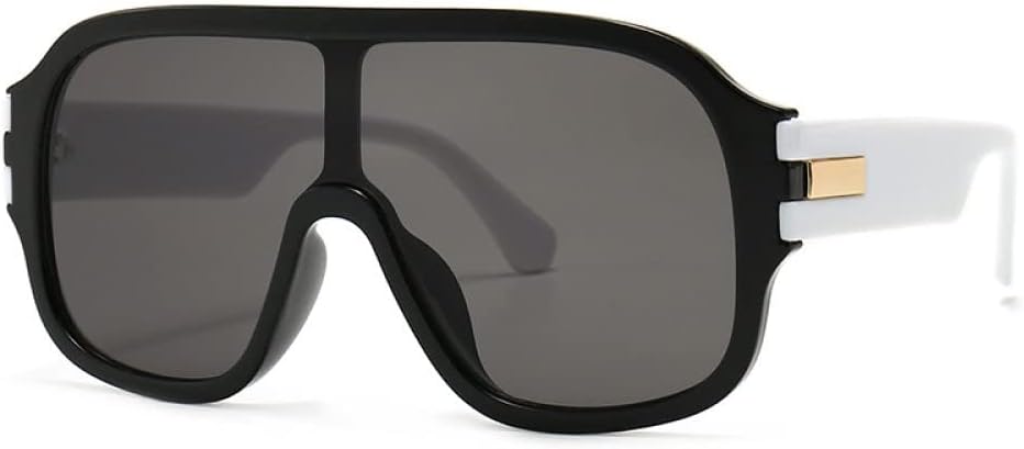 

Солнцезащитные очки большого размера с одной квадратной линзой, модель 2027 года, для мужчин и женщин, модные очки-маска с защитой от УФ-излучения UV400, винтажные очки MTZJH, One Color