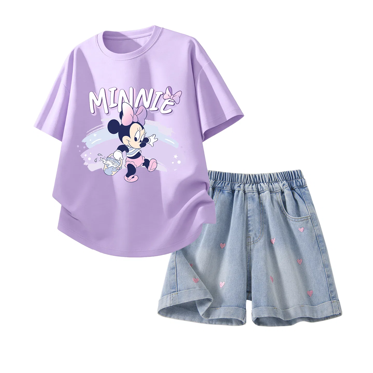 Костюм спортивный повседневный Disney Kids' в розовом и джинсовом — фото 4
