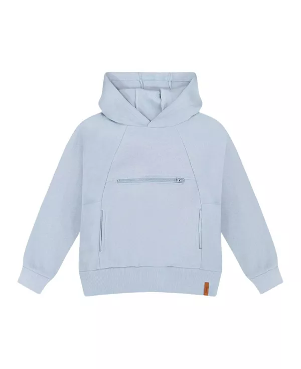 

Детская флисовая толстовка с капюшоном и карманом на молнии - для малышей и детей постарше. Deux Par Deux, синий