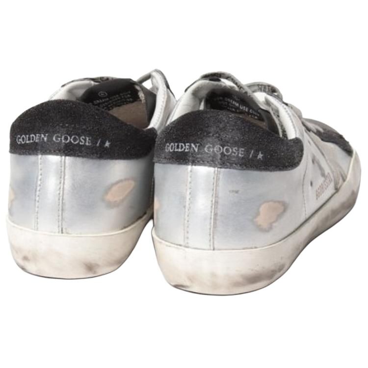 Кроссовки для скейтбординга Super-Star женские, низкие, серебристые Golden Goose — фото 4