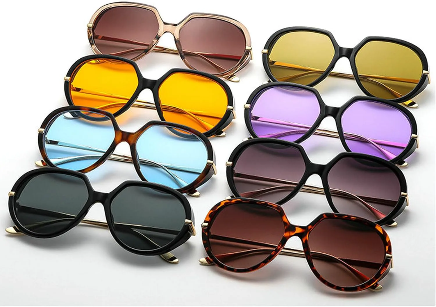 

Солнцезащитные очки COTIA большого размера в стиле ретро, ​​овальной формы, для женщин и мужчин, металлические, модные, для путешествий, декоративные, Orange