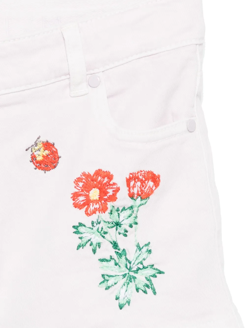 Шорты с цветочной вышивкой Stella McCartney Kids, розовый — фото 3