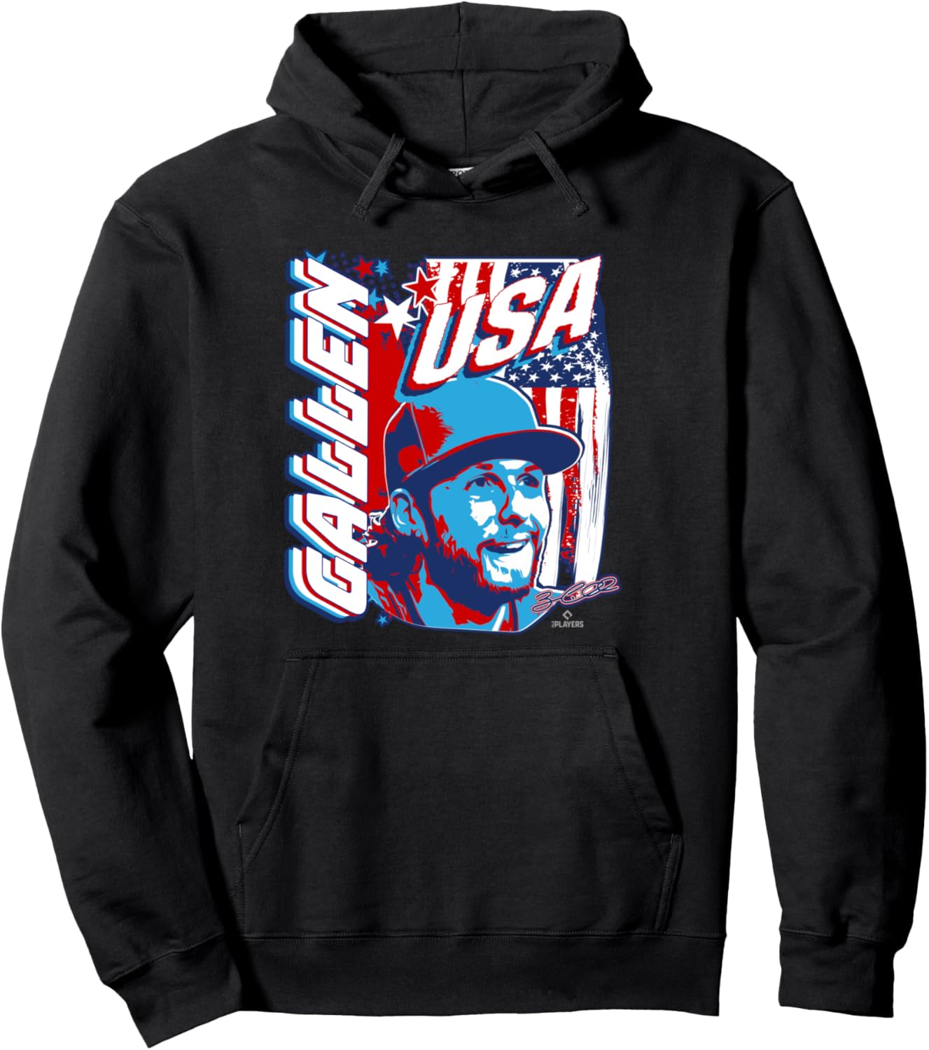 

Худи Zac Gallen Arizona Baseball USA MLBPA Ryno Sports, черный