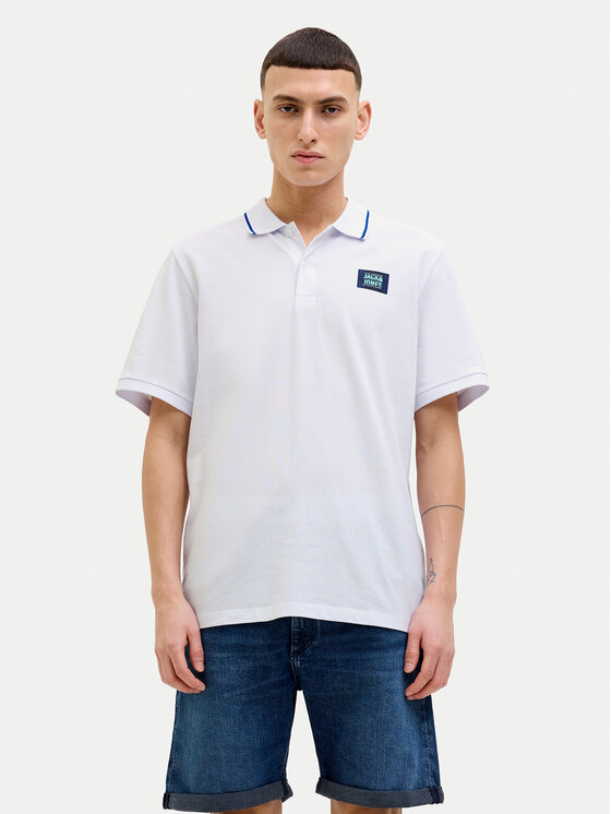 

Рубашка поло стандартный крой Hudson 12269238 Jack&Jones, белый