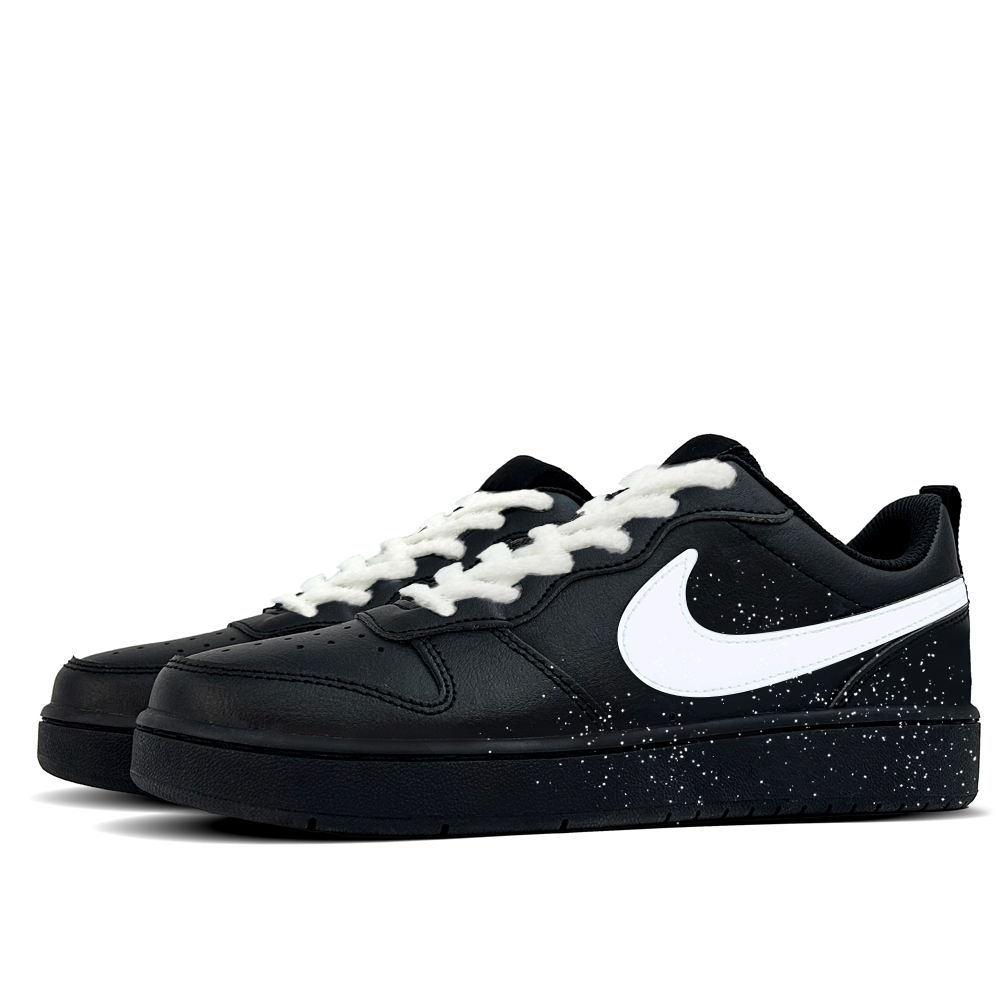 Nike Court Borough Frost's Descent Slip Resistant Abrasion Resistant Low top Kids' Skateboarding Shoes Black Teenagers — фото 4
