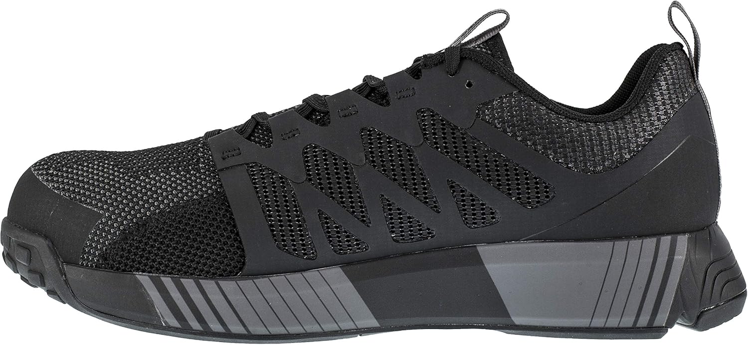 Мужские оксфорды Reebok Work Fusion Flexweave с композитным носком, черный/серый — фото 3