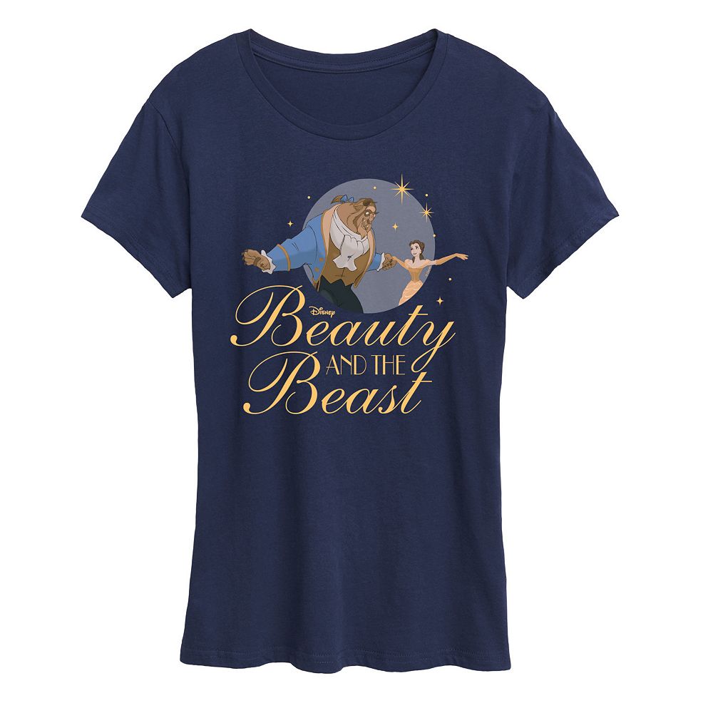 

Женская футболка с рисунком Disney's Beauty and the Beast, темно-синий