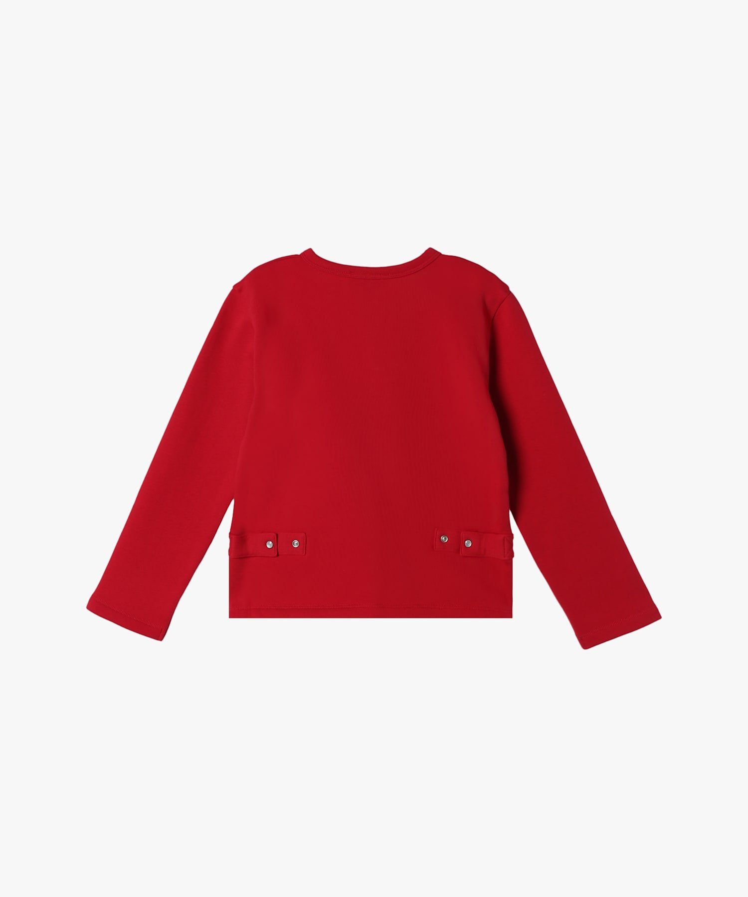 Детский хлопковый кардиган с длинными рукавами из меланжевой ткани Agnes b. ENFANT, Red — фото 2
