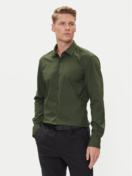 

Рубашка slim fit Kenno 50289499 Hugo, зелёный