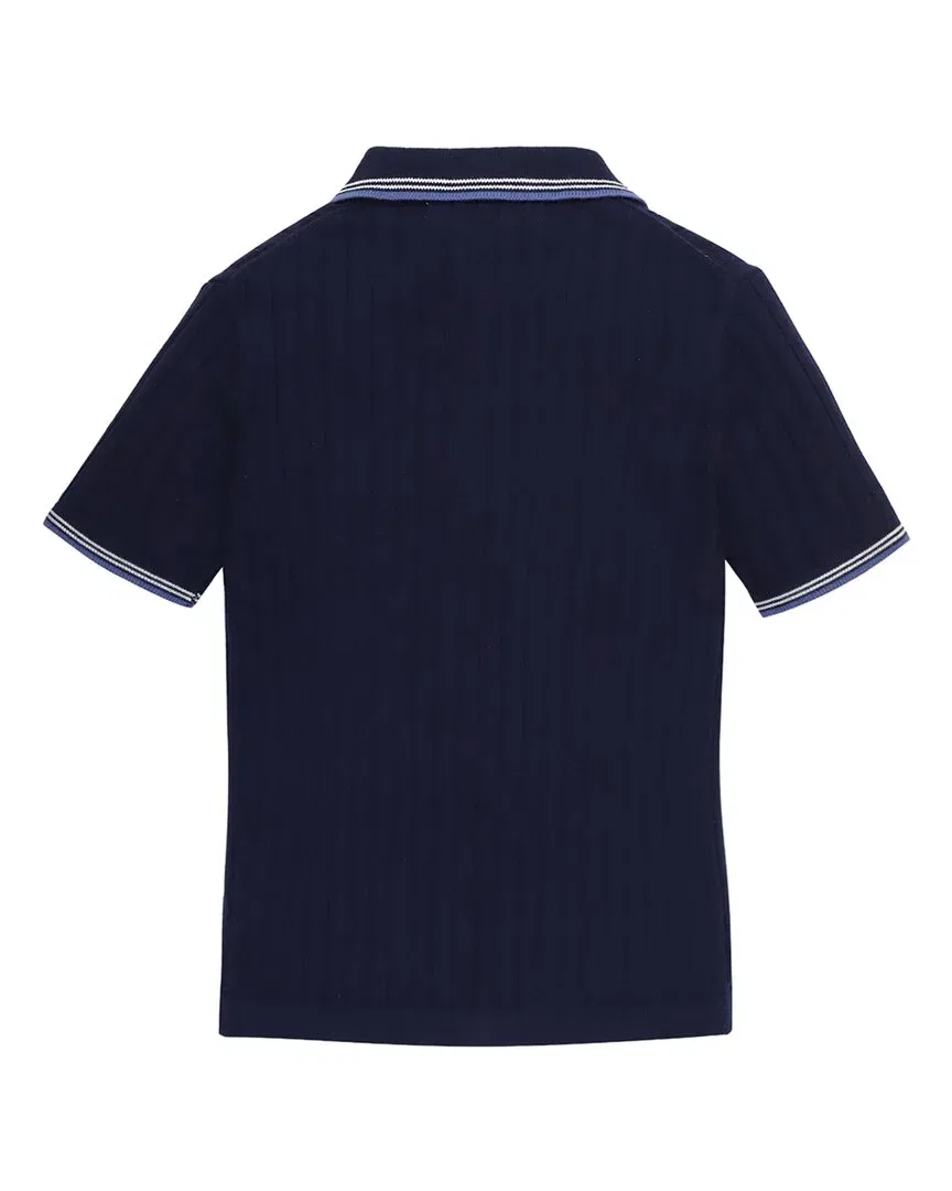 Поло Hope & Henry Rib Sweater, темно-синий — фото 2