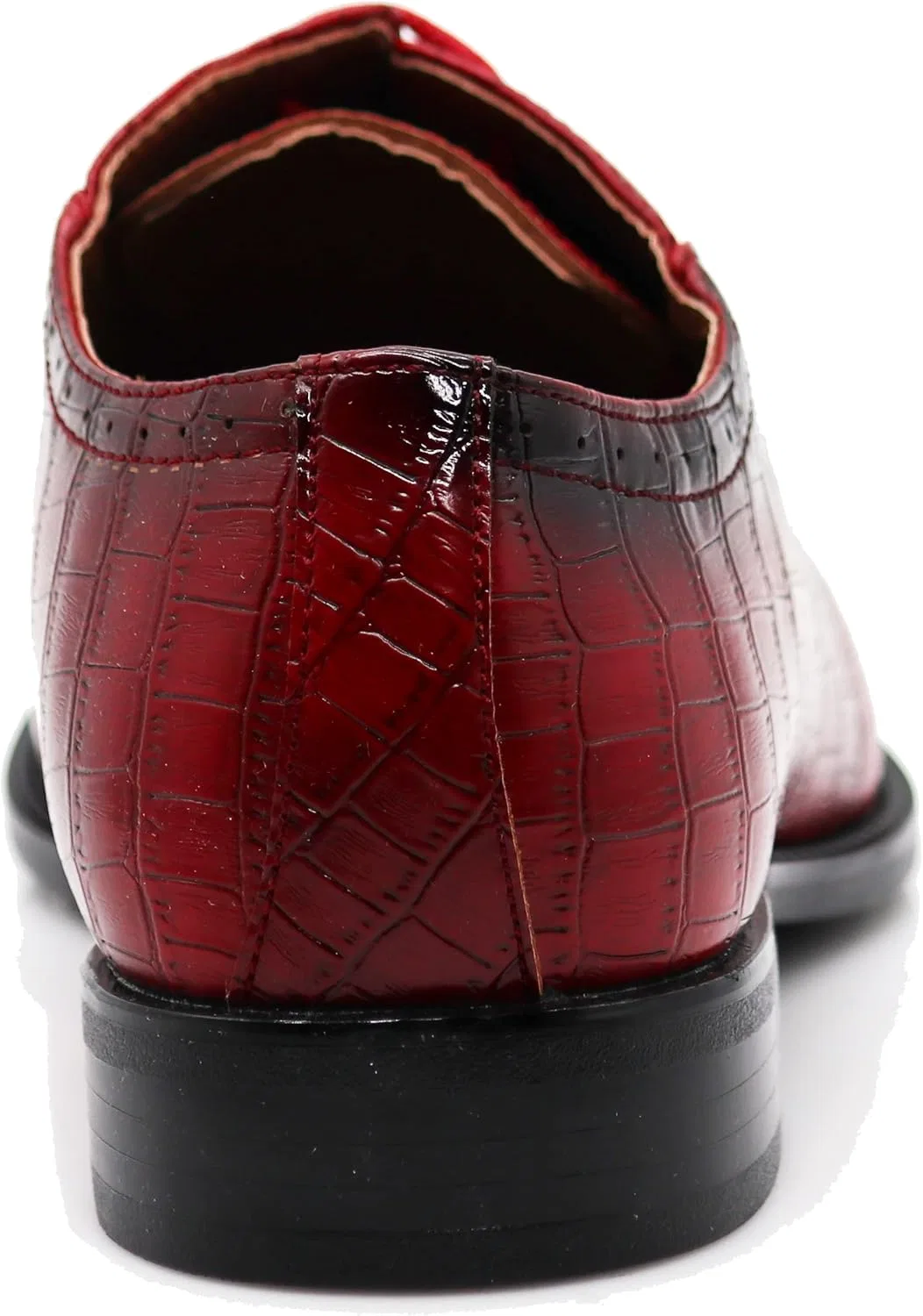 Мужские оксфорды Enzo Romeo Gator3N с принтом под крокодиловую кожу, на шнуровке, Red Pk — фото 4