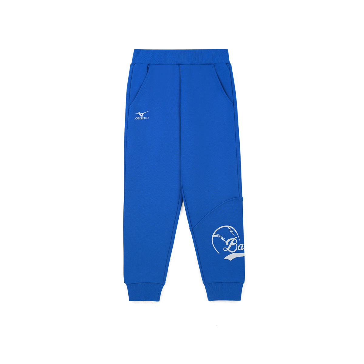 Вязаные спортивные штаны для детей Mizuno, королевский синий — фото 4