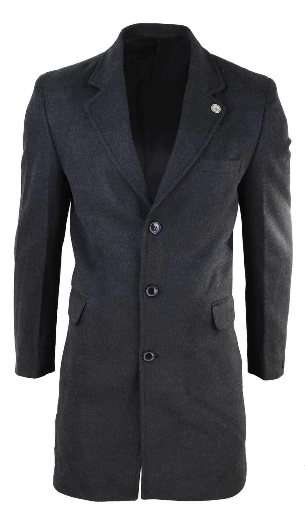 

Длинное шерстяное пальто Peaky Blinders TruClothing, цвет charcoal