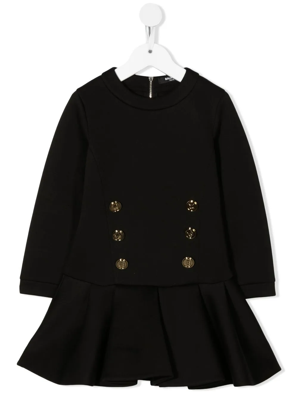 

Платье с круглым вырезом Balmain Kids, черный