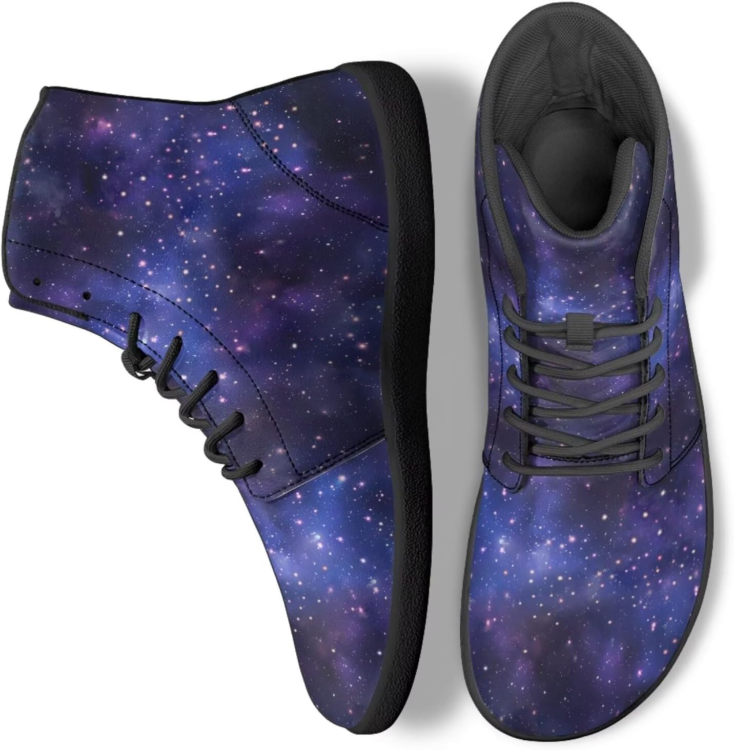 

Трекинговые кроссовки Binienty для мужчин и женщин с художественным дизайном, высокие, из ПУ-кожи, босоножки для бега, ходьбы и кемпинга, темно-синий