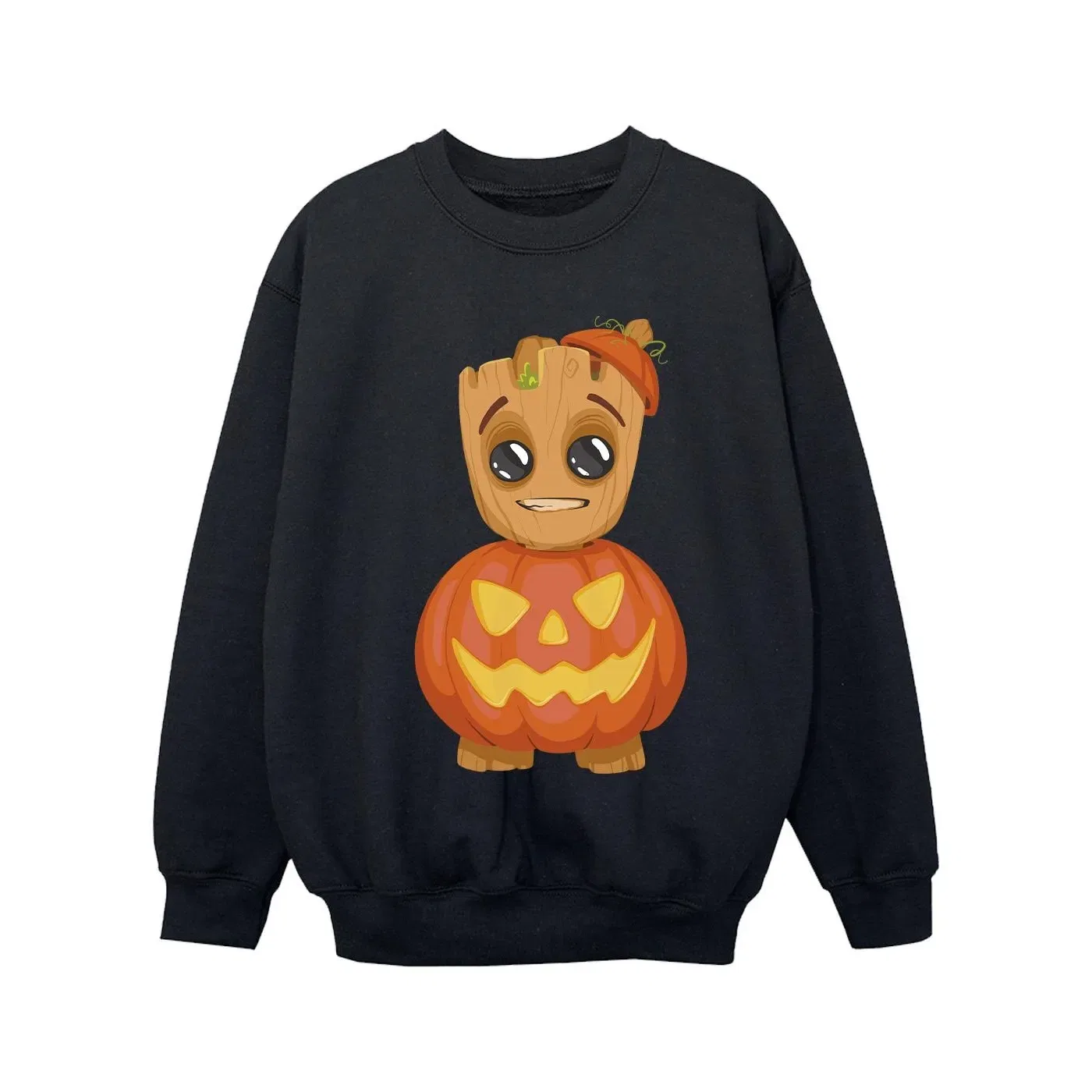 Свитшот детский Groot Pumpkin Marvel, черный