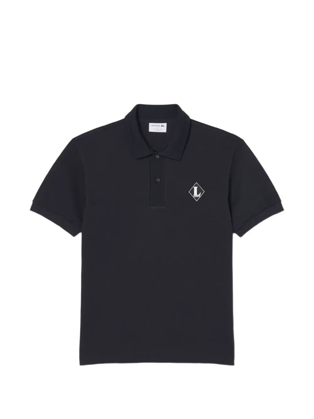 Рубашка-поло с коротким рукавом и логотипом Lacoste, черный