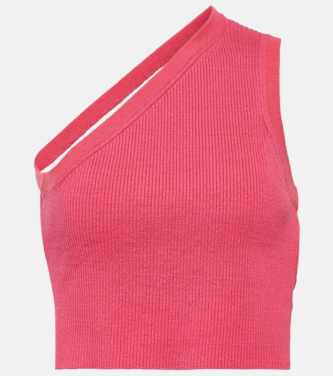 

Укороченный топ La Maille Ascu на одно плечо JACQUEMUS, розовый