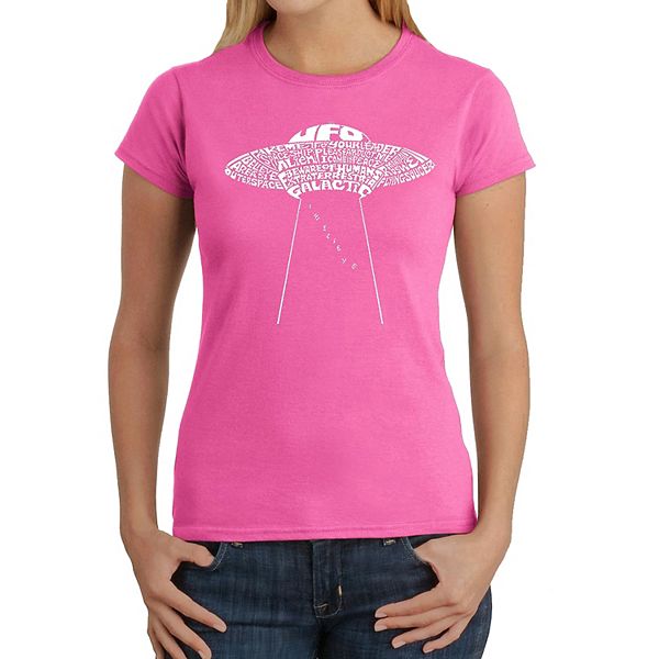 

Футболка с принтом Flying saucer ufo La Pop Art, Pink, Розовый, Футболка с принтом Flying saucer ufo La Pop Art, Pink