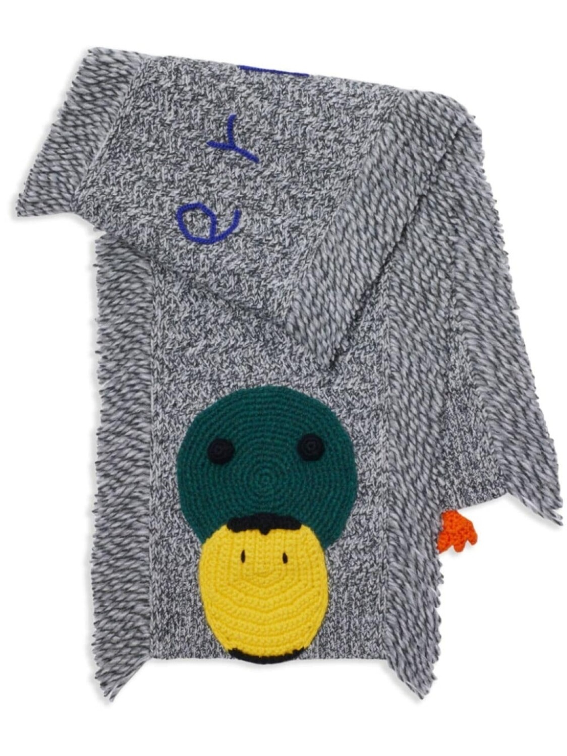 

Burberry Kids шарф с вышивкой, серый