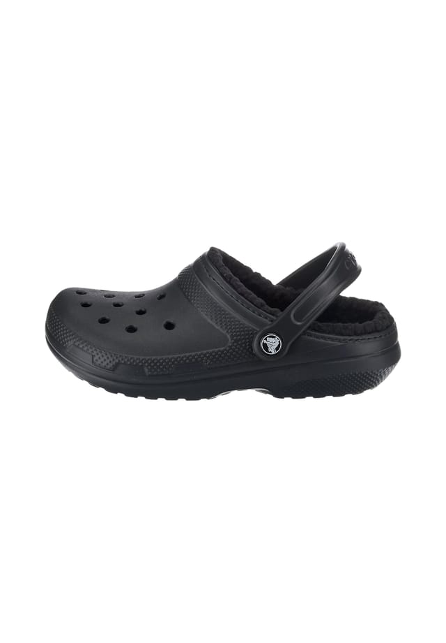 

Сабо с пушистой подкладкой и ремешком на пятке Crocs, черный