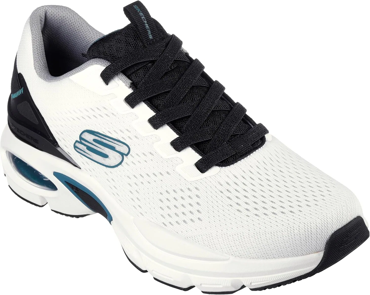 Мужские кроссовки Skechers Skech-air Ventura, White Mesh Synthetic Black Trim — фото 2