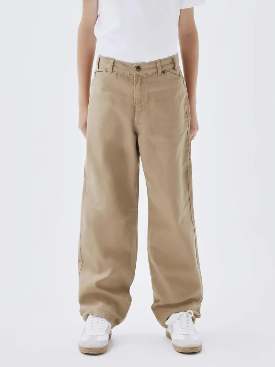

Брюки с 5 карманами Name It "NKMRYAN STRAIGHT TWI PANTS 4242-YL NOOS", цвет Kelp