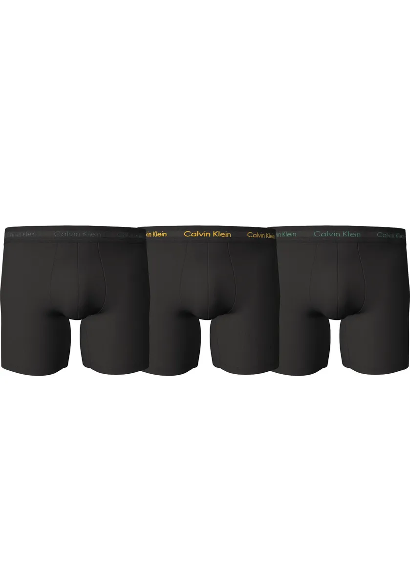 

Боксеры Calvin Klein Underwear "BOXER BRIEF 3PK" (3 шт. в упаковке, 3 шт. в упаковке), с эластичным поясом с логотипом Calvin Klein, цвет Chrcl Hthr, Mrngsd Yw, Flg Grn Lg