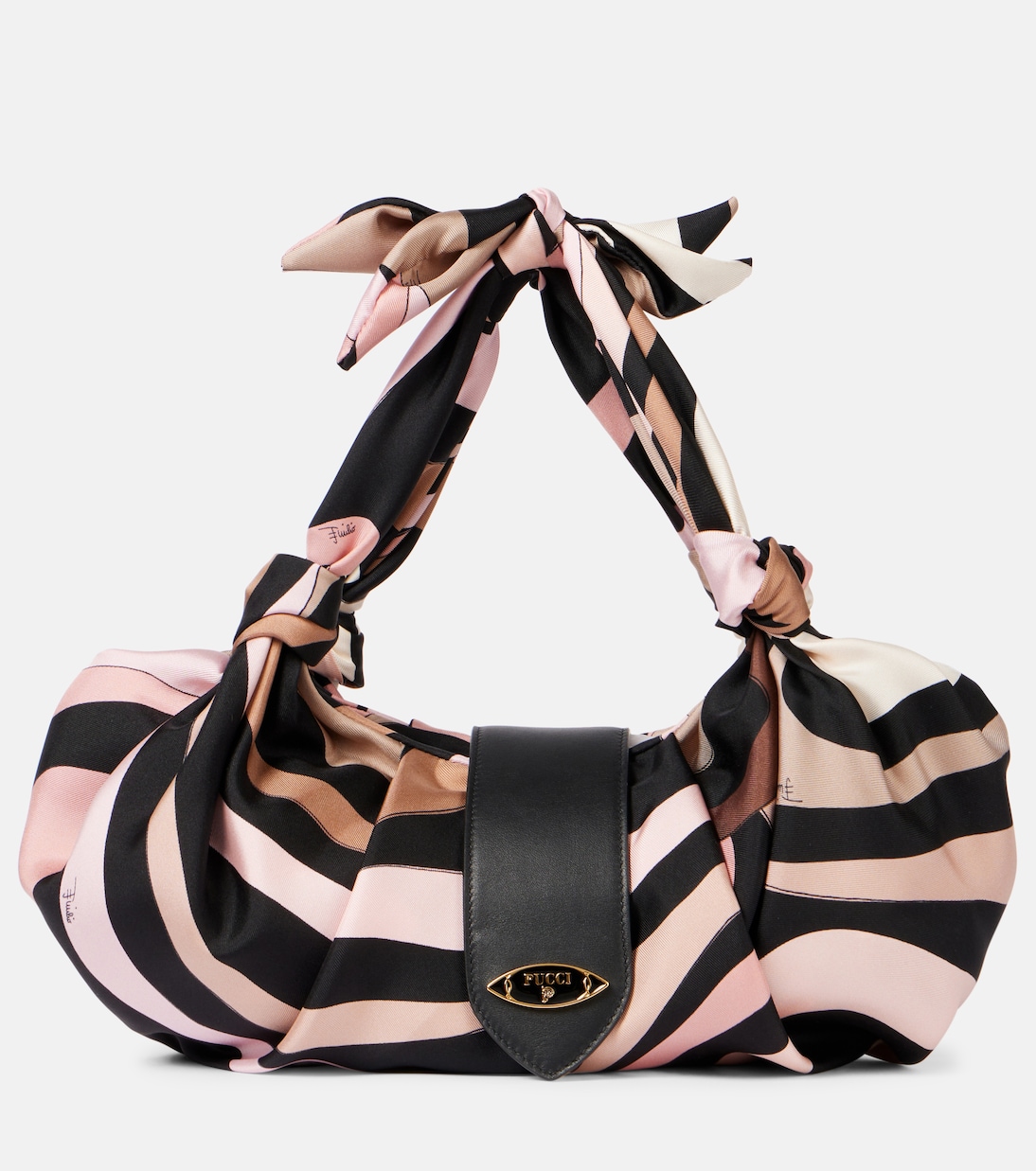 

Маленькая сумка через плечо в рубчик Pucci, Nero/Pink