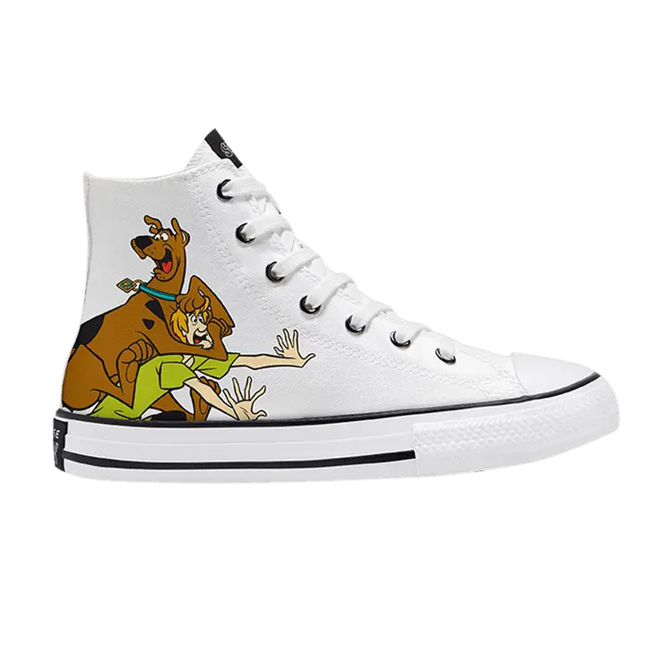 

Кроссовки Converse Scooby-Doo x Chuck Taylor All Star High GS 'The Gang and Villains', белый