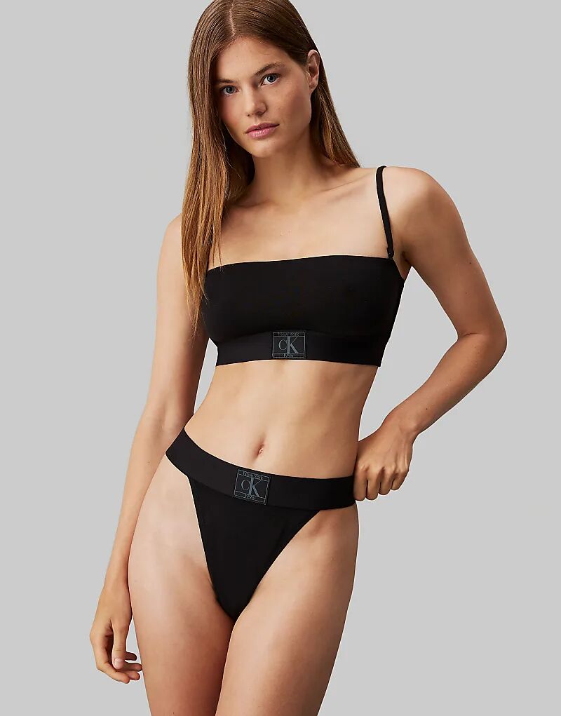 

Бюстгальтер-бралетт с логотипом CK 96 черного цвета Calvin Klein
